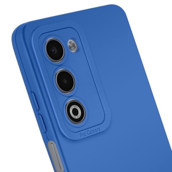 Silicone Case för Oppo A5 med Kameraförstärkning Blå Blå