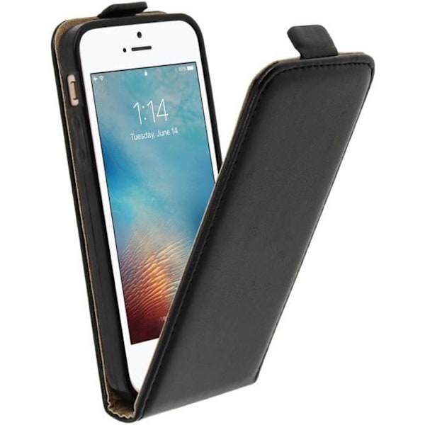 Klappyder - Avizar - iPhone SE, 5 og 5s - Ultra-slim - Sort - Hårdt etui Svart