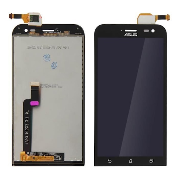 LCD-skærm - Asus - Zenfone Zoom ZX551ML - Touch - Original - Sort Svart