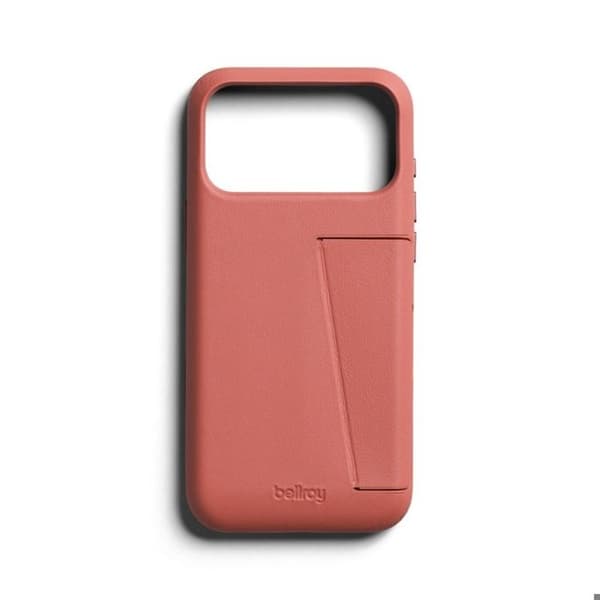 Skal för iPhone 18 Pro Max / iPhone 17 Pro Max i Läder Serie 3 Kort med Stöd Bellroy Brun brun