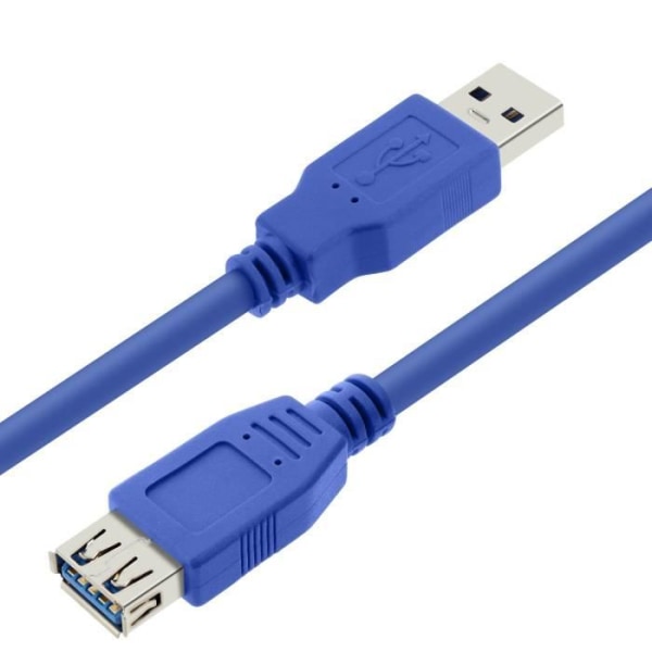USB 3.0-kabel - LinQ - Förlängning 3m - Blå - Dataöverföring - Laddning av enheter