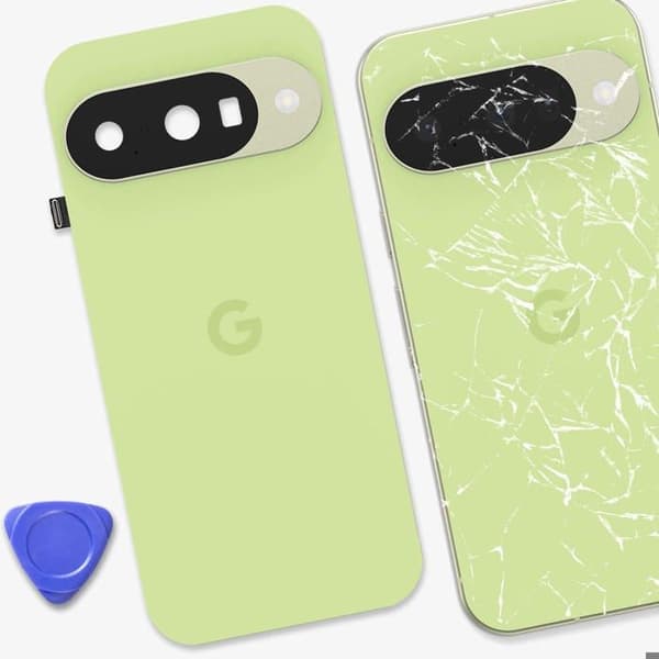Originalt batteri för Google Pixel 10 med kamerautskärningar, Google limegrön Grön