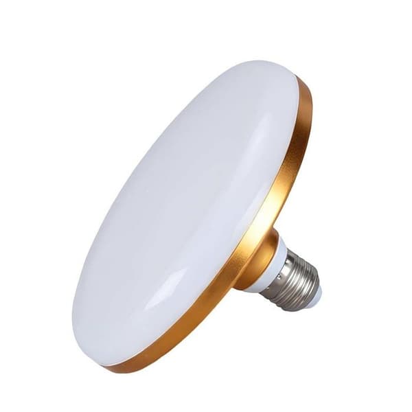 Loftlampe - AVIZAR - Skål E27 40W - 6500K - Hvid/Guld - Diffusion 180° Vitt guld