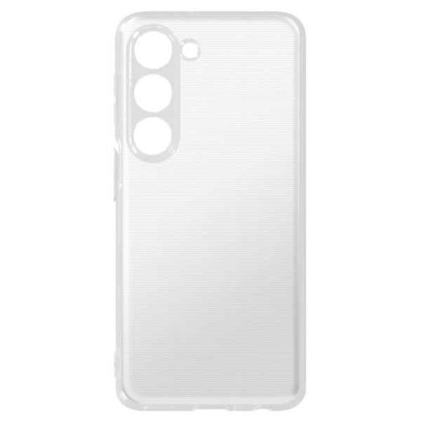Fodral till Samsung S23 Plus - AVIZAR - Genomskinlig silikon - Kameraskydd Vit
