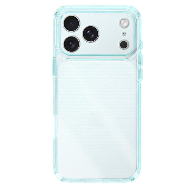 Cover til iPhone 17 Pro Max - AVIZAR - Bi-Materiale - Antiskrid - Forstærket - Transparent Blå