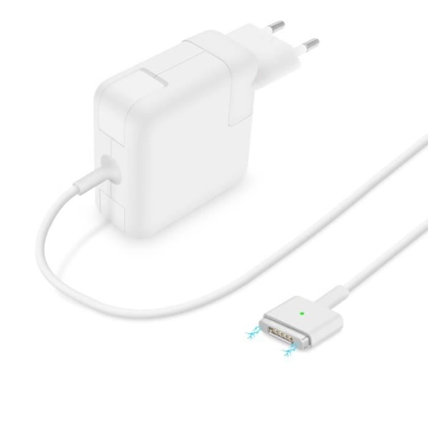 Vægoplader - LINQ - A2-45 - MagSafe 2 - 45W - Hurtig opladning - Magnetisk DC-stik Vit
