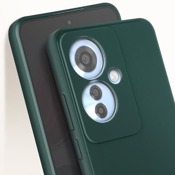 Fodral till Oppo Reno 11F - AVIZAR - Soft Touch Matte Finish Silikon - Grön - Halvstyv - Smidig Grön
