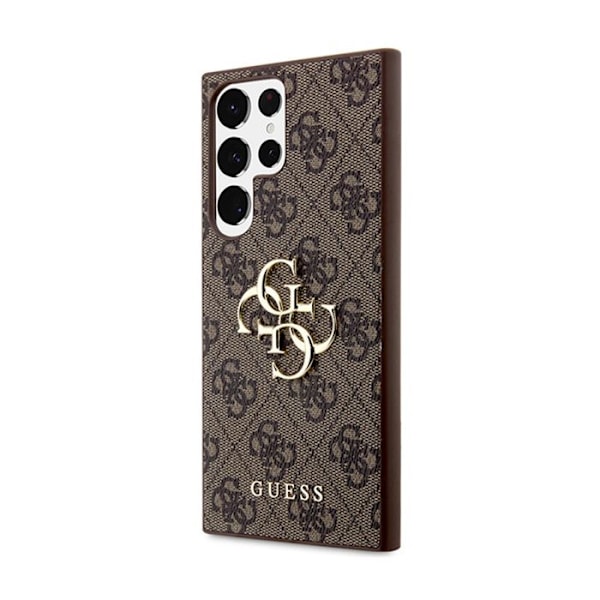 Puhelimen kuori - Guess - S24 Ultra - Ruskea - Saffianokangas - Iskusuojus kastanj