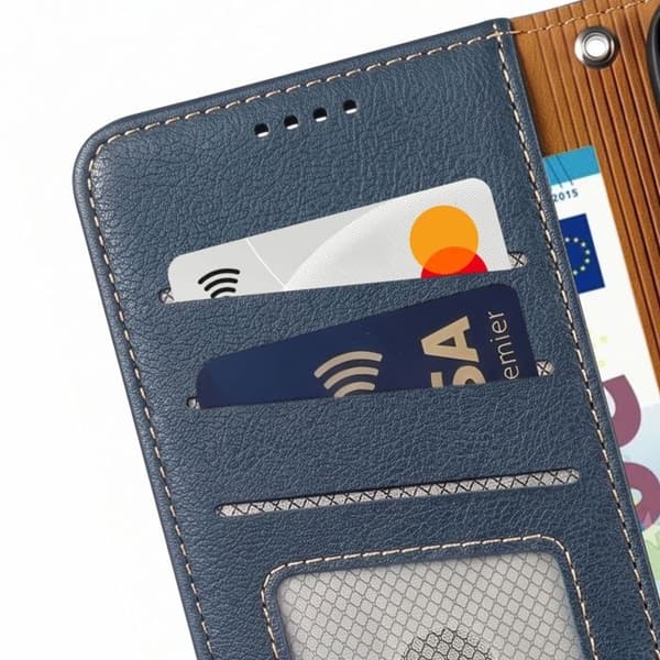 Xiaomi Poco F8 Pro Lompakko-asu Litchi Tekstuuri Anti-RFID Sininen Blå
