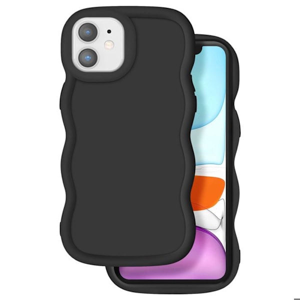 Silikonskydd för iPhone 11 Stötabsorberande Candy-serien Svart Svart