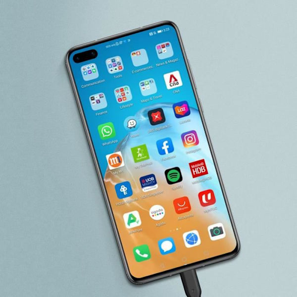 Huawei P40 emolevyn liitäntäkaapeli Yhteensopiva jatkokappale Musta