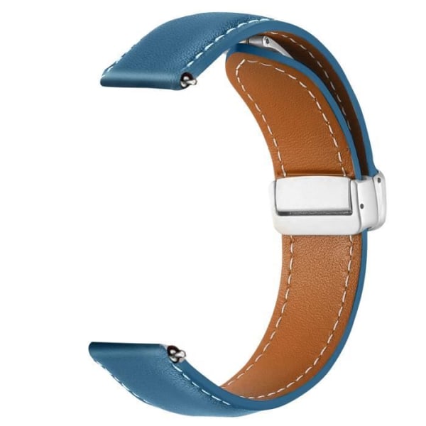 Rem för Galaxy Watch 5 / 5 Pro / 4 Läderlås Magnetspänne blå