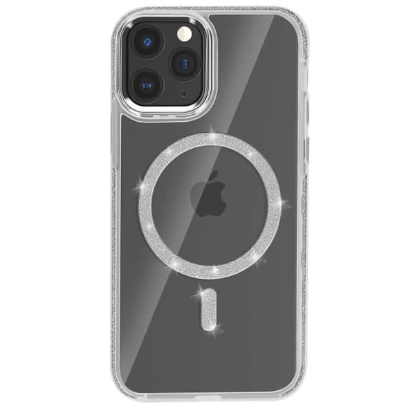 Coque MagSafe - Silikone - iPhone 11 Pro - Glitrende Sølv - Stødafvisende - Elegant Grå