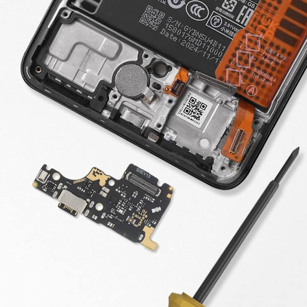 Oplader og SIM-kortlæser til Xiaomi Redmi Note 14 5G Sort