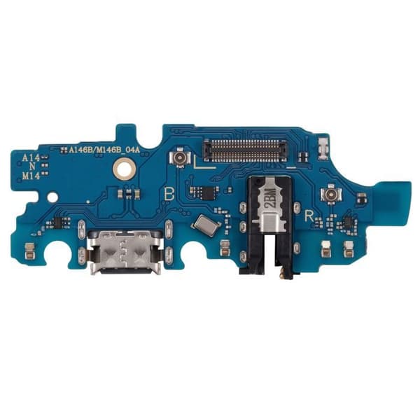 Opladerconnector kompatibel med Galaxy A14 5G med USB-C jackstik og mikrofon i blå Blå