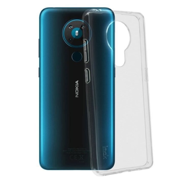 Coque - IMAK - Nokia 5.3 - Silikoni Geeli Taipuva - Ohut Suoja - Kirkas Valkoinen Klar vit