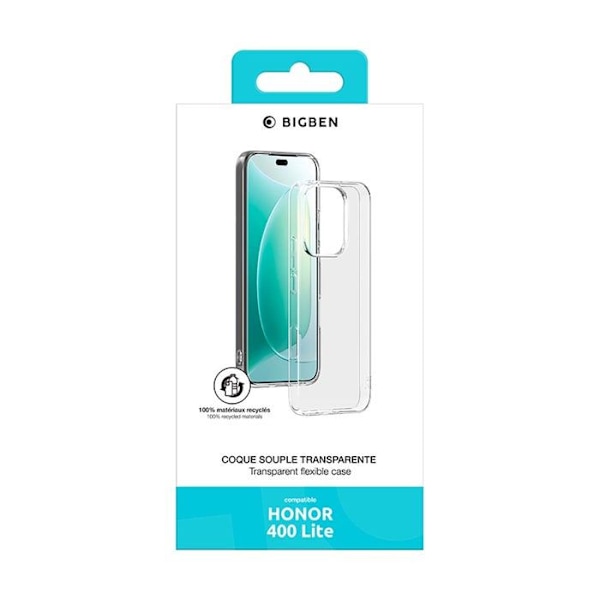 Coque - BigBen Connected - Honor 400 Lite - Blød - TPU - Anti-gulning - Transparent Vit