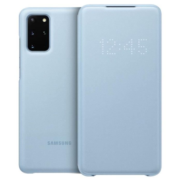 Galaxy S20 Plus Lite Cover Translucent Flap Led View Cover Original Sky Blue