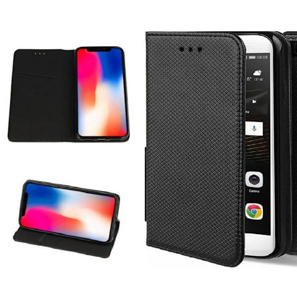 Taske til Honor 200 Lite - Pung etui med magnetisk lukning Sort
