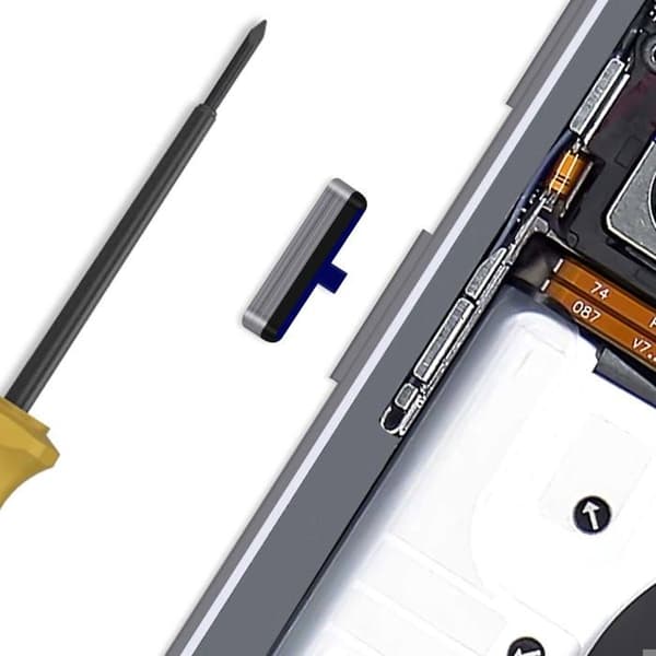 Ersättnings Power-knapp för Galaxy S25 FE Samsung Service Pack Mörkblå Blå