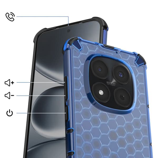 Skyddsfodral för Redmi Note 15 Pro 5G Förstärkt Texturerat Bihoney Blå Blå