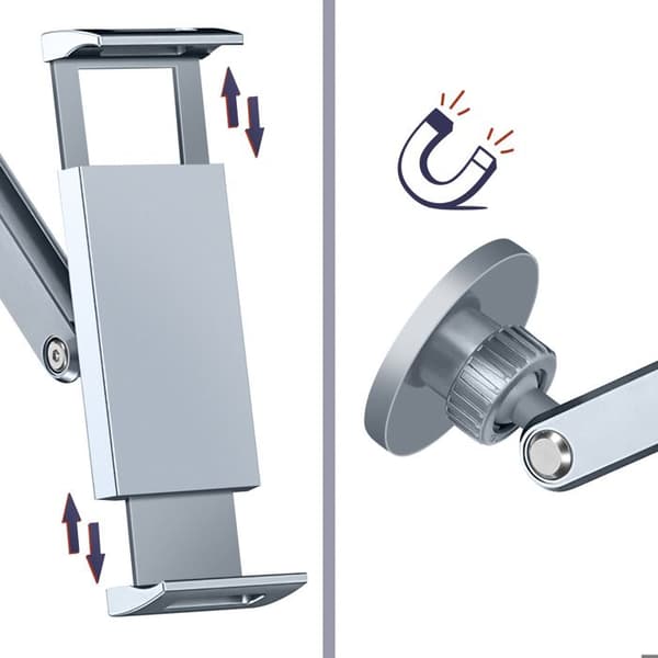 Supportbyrå för Smartphone och Tablet Clip + Magnetisk fästring wiwu Silver