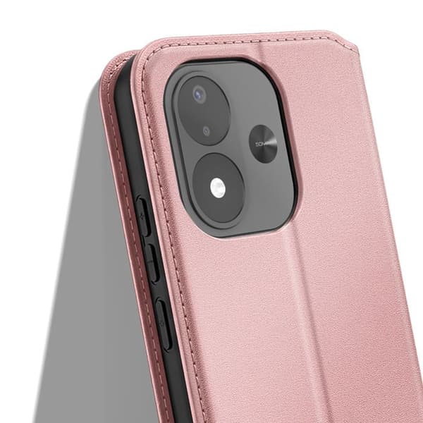 Klapetui til Redmi Note 17 Standfunktion Classic Edition Rosé Champagne Ros