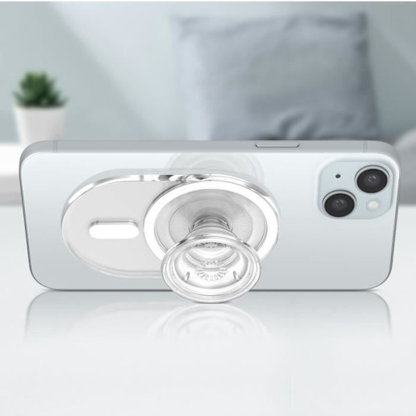 Smartphonetillbehör - POPSOCKETS - PopGrip - Magnetfäste - Videostöd - Infällbar Grå