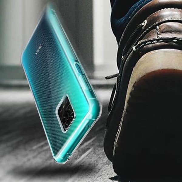 Coque - AVIZAR - Xiaomi Redmi Note 9S/9 Pro/9 Pro Max - Flexibel - Transparent Vit - Stötskydd Klar vit