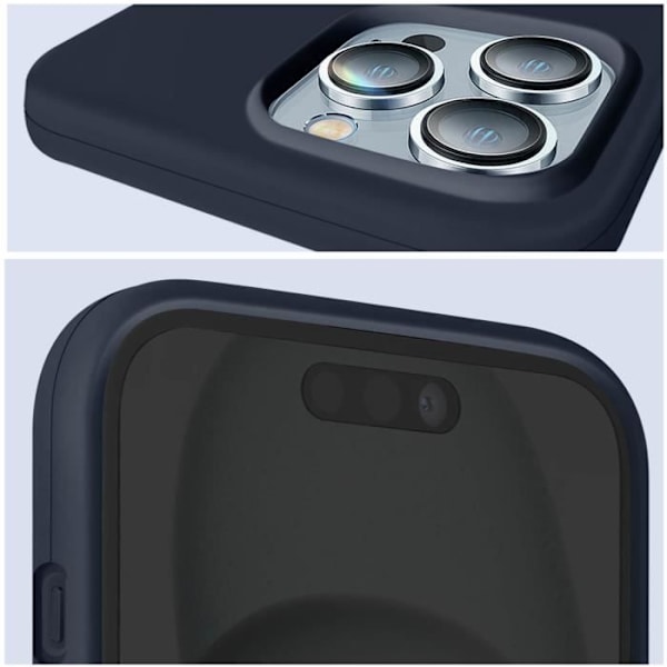 Cover til iPhone 15 Pro Max - MOXIE - BeFluo - Halvstiv - Microfiber interiør - Kongeblå Blå