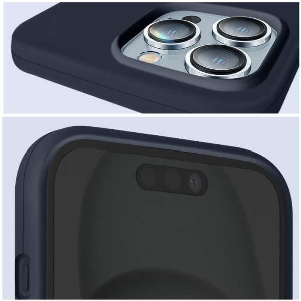 Skal till iPhone 15 Pro Max - MOXIE - BeFluo - Halvstyvt - Mikrofiberinteriör - Kungsblå Blå