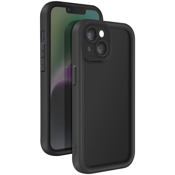 Siliconfodral för iPhone 14 Mjuk Beröring Förhöjda Kanter Svart Svart