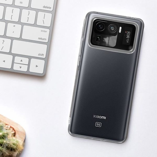 "Skydd - Xiaomi - Mi 11 Ultra 5G - Mjuk Silikon - Ultra-Tunn - Transparent Vit" Klar vit
