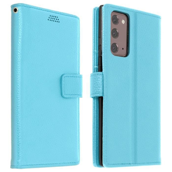Fodral till Samsung Galaxy Note 20 - AVIZAR - Korthållare Videostöd Funktion Handledsrem Blå Blå