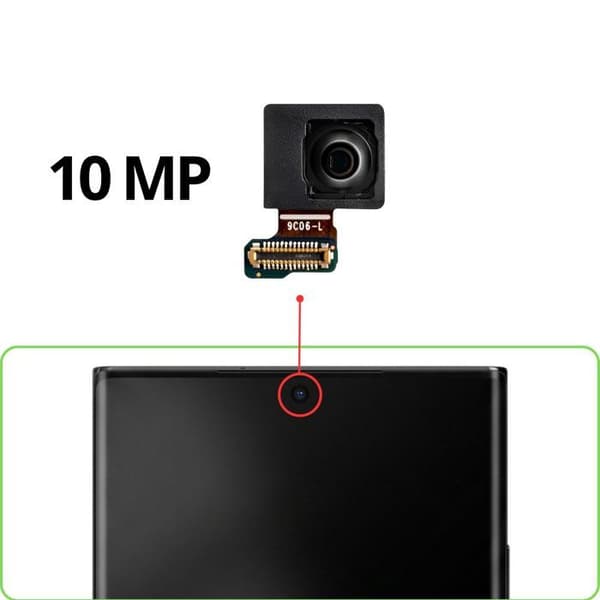 Erstatnings Frontkamera 10MP til Samsung Galaxy Note 20 Ultra Sort Svart