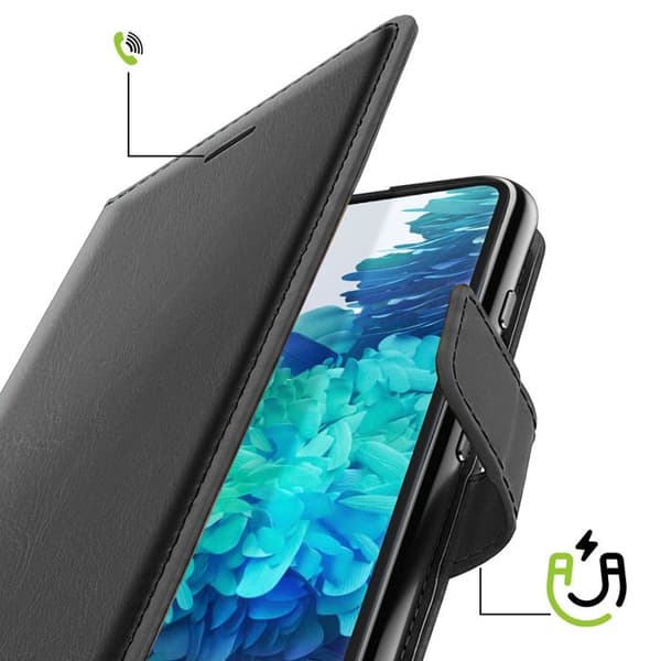 Etui til Galaxy S20 FE med håndledsrem og videostøtte Mayaxess Sort Svart
