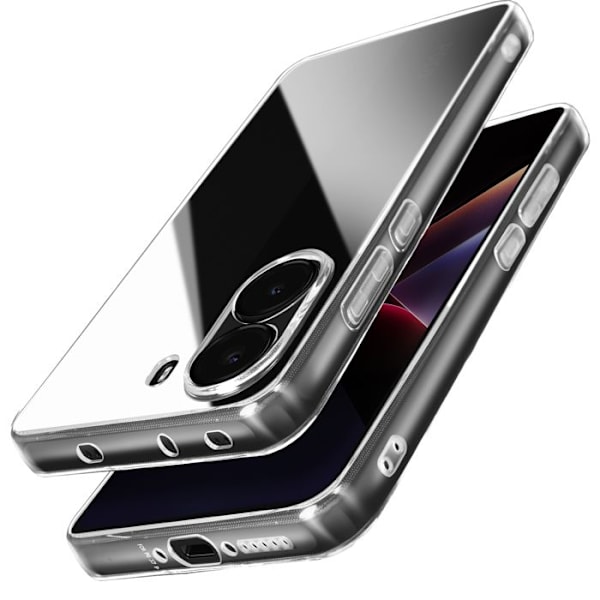 Skydd för Xiaomi Poco X7 Pro Kontur Silikon Transparent Vit