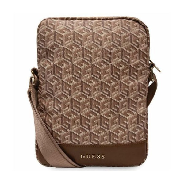 Guess - GUTB10HGCFSEW - GCube Stripe Tablet Bag 10' (Brzowy)