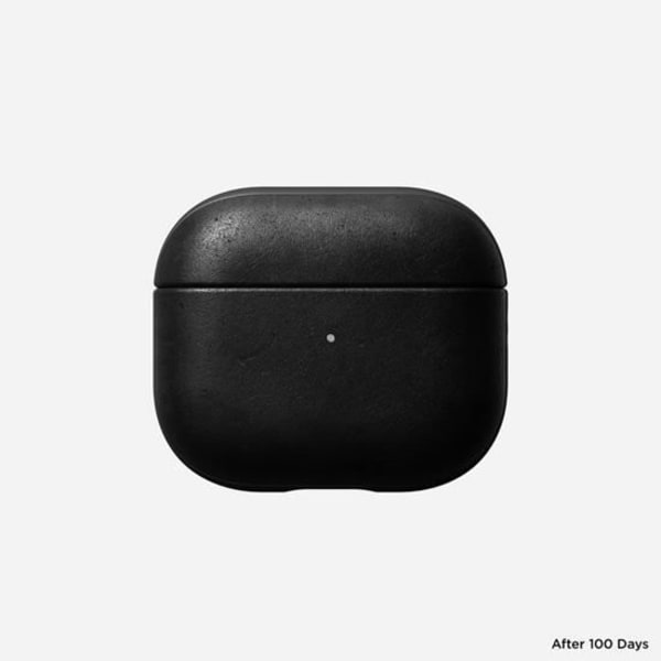 AirPods 3 Fodral - Nomad - Äkta läder - Svart - Modernt fodral - Klassisk design Svart