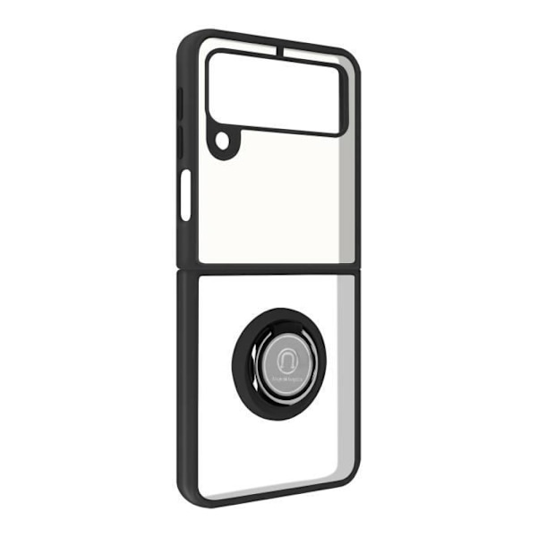 Skyddshölje - AVIZAR - Samsung Galaxy Z Flip 3 - Metallring - Videostöd - Svart Svart