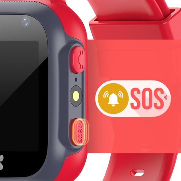 Lasten kello, jossa on SIM-kortti Paw Patrol -integroitu kamera Forever Red Röd