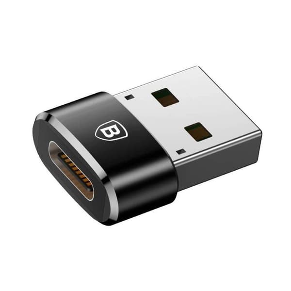 USB-C ADAPTER BASEUS - Sort - USB til USB-C stik