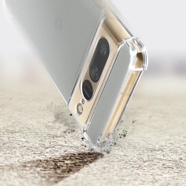 AVIZAR Skyddsfodral för Google Pixel 7 Pro - Mjukt silikon - Förstärkta stötsäkra hörn - Klar Transparent