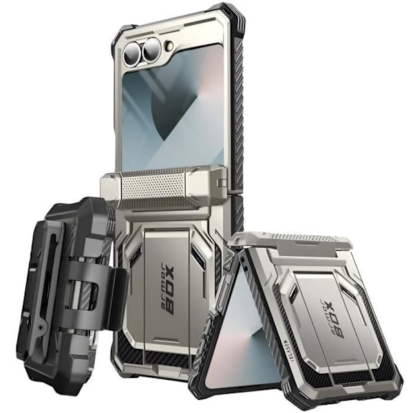 Carbon Case til Samsung Z Flip 6 - I-BLASON - Fuld beskyttelse - Stødsikker - Grå Grå
