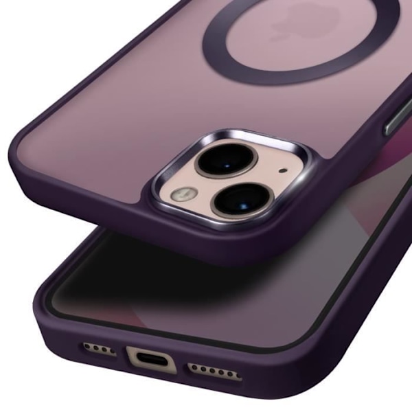 MagSafe Kuori iPhone 13 Matta Huurrettu Reunus Violetti Lila