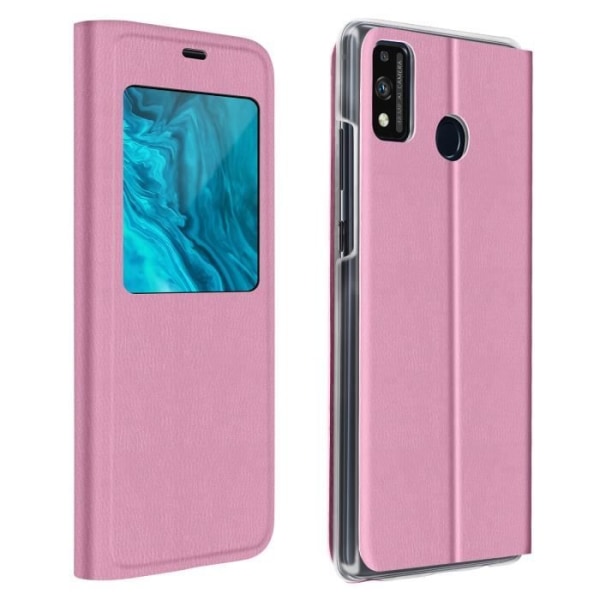 Honor 9X Lite Case Display Window Flip Folio Ultratynd Pink Pink