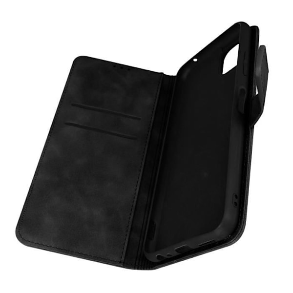 Samsung Galaxy A22 5G etui - FORCELL - Tender Book - Ruskindseffekt - Pung - Videosupport - Sort Svart