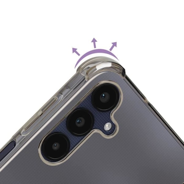 Stötsäkert fodral - IMAK - Samsung A25 5G - Silikon - Transparent Svart - Tunt och lätt Svart