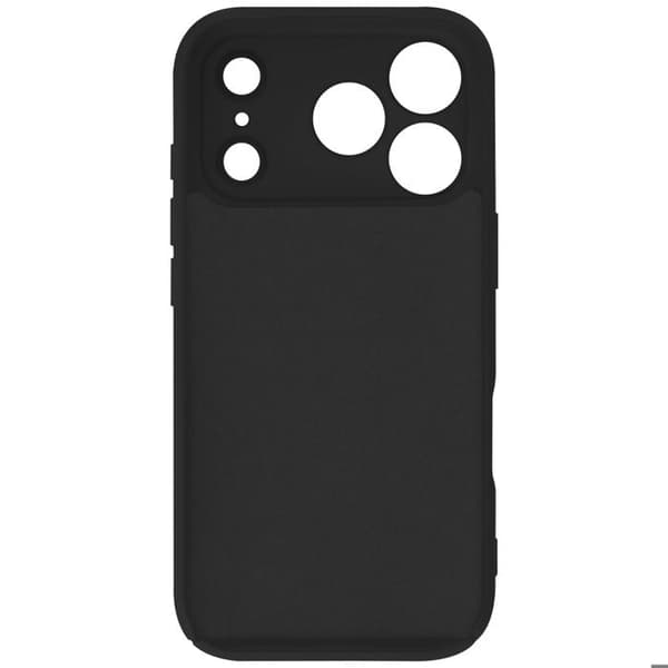 IPhone 17 Pro Max Soft-Touch silikonikuori Fast Cover musta Svart