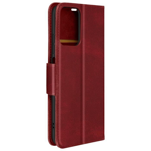 Taske til Motorola Moto G34 - AVIZAR - Flip Wallet Support håndledsrem - Rød - Syntetisk - Flap Röd